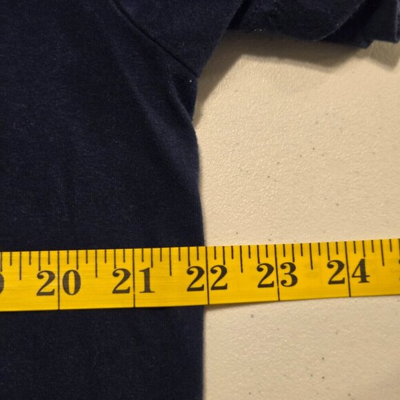 Tommy Hilfiger XL V-Neck T-Shirt Navy Blue Preppy Minimalist Casual Menswear Tee - Picture 6 of 10